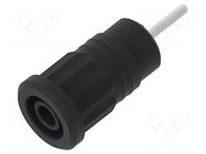 Connector: 4mm banana; socket; 36A; black; nickel plated; 35mm ELECTRO-PJP