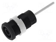 Connector: 4mm banana; socket; black; nickel plated; insulated ELECTRO-PJP