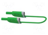Test lead; 20A; banana plug 4mm,both sides; Len: 2m; green ELECTRO-PJP