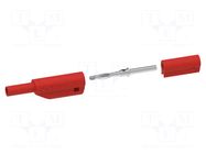Connector: 2mm banana; plug; red ELECTRO-PJP