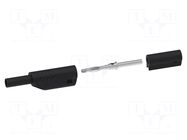Connector: 2mm banana; plug; black ELECTRO-PJP