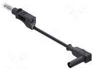 Test lead; 12A; banana plug 4mm,angular banana plug 4mm; Len: 1m ELECTRO-PJP