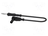 Test lead; 70VDC; 33VAC; 12A; Len: 1m; black; Insulation: PVC ELECTRO-PJP