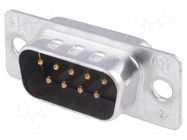 Connector: D-Sub; PIN: 9; plug; male; soldering; HD 20; size 1 (DE) TE Connectivity
