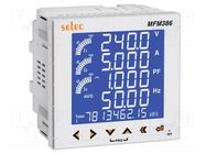 Meter: network parameters; on panel; digital,mounting; LCD SELEC