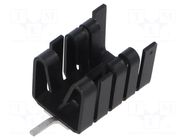 Heatsink: extruded; U; black; L: 25.4mm; W: 14.5mm; H: 13.51mm; 21K/W FISCHER ELEKTRONIK