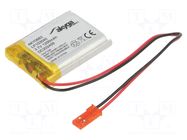 Re-battery: Li-Po; 3.7V; 1200mAh; cables,JST SYP-02T-1 socket AKYGA BATTERY