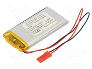 Re-battery: Li-Po; 3.7V; 1700mAh; cables,JST SYP-02T-1 socket AKYGA BATTERY
