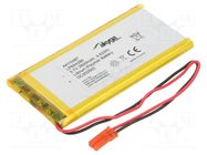 Re-battery: Li-Po; 3.7V; 2600mAh; cables,JST SYP-02T-1 socket AKYGA BATTERY