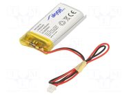 Re-battery: Li-Po; 3.7V; 620mAh; MOLEX 51021-0200 connector AKYGA BATTERY