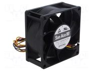 Fan: DC; axial; 24VDC; 80x80x38mm; 135m3/h; 55dBA; ball; 8250rpm SANYO DENKI