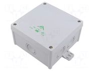 Enclosure: junction box; X: 127mm; Y: 127mm; Z: 70mm; IP66; grey; ABOX SPELSBERG