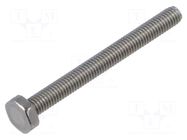 Screw; M3x30; 0.5; Head: hexagonal; A2 stainless steel; DIN 933 BOSSARD