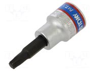 Socket; socket spanner,Torx®; Size: TX27; 3/8"; 50mm KING TONY