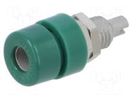 Connector: 4mm banana; socket; 32A; 30VAC; 60VDC; green; BIL 30 HIRSCHMANN T&M