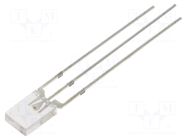 LED; red,blue; rectangular; 2x5x7mm; bicolour; 500÷750mcd; 120° OPTOSUPPLY
