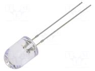 LED; yellow; 8mm; 5800÷7000mcd; 30°; Front: convex; 2.1÷2.6VDC OPTOSUPPLY