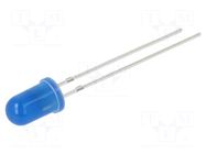 LED; blue; 5mm; 100mcd; 60°; Front: convex; No.of term: 2; -30÷85°C OPTOSUPPLY