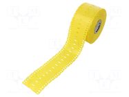 Label; polyurethane; yellow; -40÷90°C; cable ties; UL94HB; reel WEIDMÜLLER