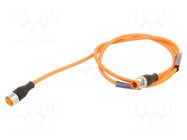 Cable: for sensors/automation; M12; PIN: 4; 1m; plug; 230VDC; 230VAC LUMBERG AUTOMATION