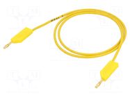 Test lead; 60VDC; 30VAC; 32A; Len: 1m; yellow; Material: brass HIRSCHMANN T&M