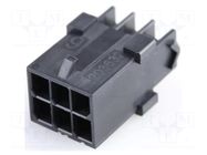 Connector: wire-wire; plug; male; Micro-Fit TPA; PIN: 6; for cable MOLEX
