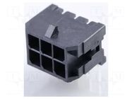 Connector: wire-board; socket; male; PIN: 6; Micro-Fit 3.0; 3mm; 2x3 MOLEX