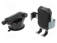 Car holder; black; for dashboard; snapped-in BASEUS