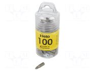 Screwdriver bit; Pozidriv®; PZ2; 1/4"; Overall len: 25mm; 100pcs. FELO