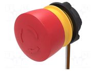 Switch: emergency stop; 22mm; Stabl.pos: 2; NC; red; none; mushroom EAO