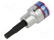 Socket; hex key,socket spanner; Size: HEX 5mm; 3/8" KING TONY