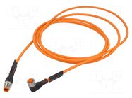 Cable: for sensors/automation; M12; PIN: 4; 3m; plug; 30VDC; 4A LUMBERG AUTOMATION