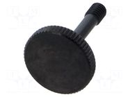 Knob; Ø: 16mm; Ext.thread: M4; 5mm; H: 19mm; steel; GN 653.2 ELESA+GANTER