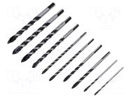 Drill set; for concrete,for metal; concrete,metal,plastic HÖGERT TECHNIK