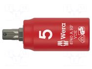 Socket; 6-angles,insulated,socket spanner; HEX 5mm; 1/4"; 1kVAC WERA
