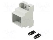 Enclosure: for DIN rail mounting; Y: 90mm; X: 53.7mm; Z: 65.2mm; ABS KRADEX