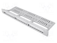 Patch panel; white; Number of ports: 24; Standard: 19"; rack 19" LANBERG