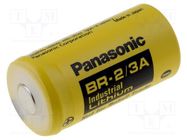 Battery: lithium; 2/3A,2/3R23; 3V; 1200mAh; non-rechargeable PANASONIC