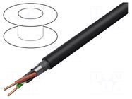 Wire; BiT Profibus PA; 1x2x1mm; wire; Cu; Insulation: PVC; black BITNER
