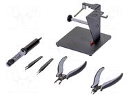Kit: general purpose; Kit: desoldering pump,tweezers,pliers; ESD PIERGIACOMI