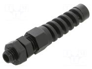 Cable gland; with strain relief; M8; 1.25; IP68; polyamide; black TAKACHI