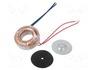 Transformer: toroidal; 20VA; 230VAC; 30V; 0.66A; Leads: cables; IP00 INDEL