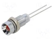 Indicator: LED; recessed; red; 2VDC; Ø6mm; IP40; 2pin; metal; 13mcd CML INNOVATIVE TECHNOLOGIES