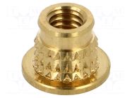 Threaded insert; brass; M4; BN 37896; L: 5.6mm; for plastic TAPPEX