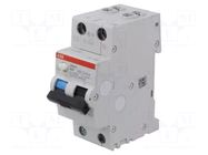 RCBO breaker; Inom: 32A; Ires: 100mA; Poles: 1+N; 230VAC; IP20; DS200 ABB