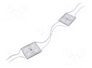 LED; white; 6500K; 1.44W; 214lm; IP66; 165°; No.of diodes: 4; 2835 POS