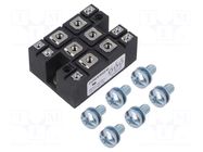 Module: thyristor; opposing x3; 1.4kV; 96Ax3; Ufmax: 1.57V; screw POWERSEM