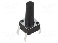 Microswitch TACT; SPST; Pos: 2; 0.05A/12VDC; THT; 1.27N; 6x6x3.5mm CONNFLY