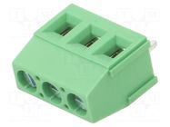 Connector: PCB terminal block; terminal; VI; 16A; 300V; PIN: 3; 1x3 AMPHENOL ANYTEK