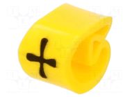 Markers; Marking: +; 2.5÷5mm; PVC; yellow; -30÷80°C; leaded; CLI C WEIDMÜLLER